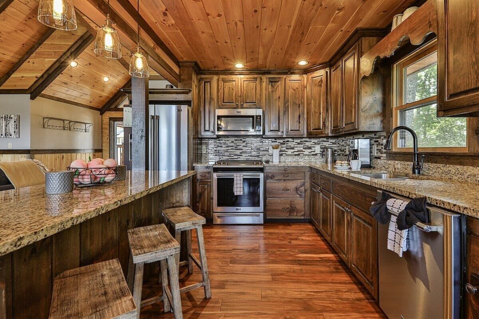 Breakfast bar seating for 3
