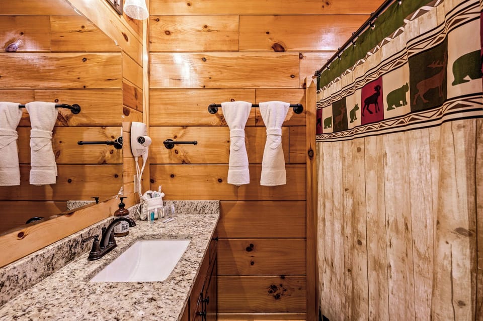 Bathrooms attached to their respective bedrooms.