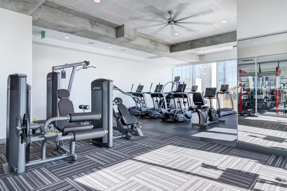Gym located on the 23rd floor