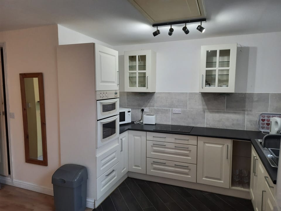 Apartment | Private kitchen | Fridge, microwave, oven, stovetop