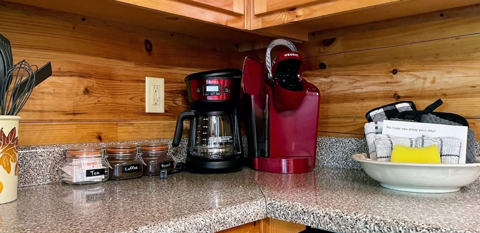 Coffee, creamer, and sugar included!