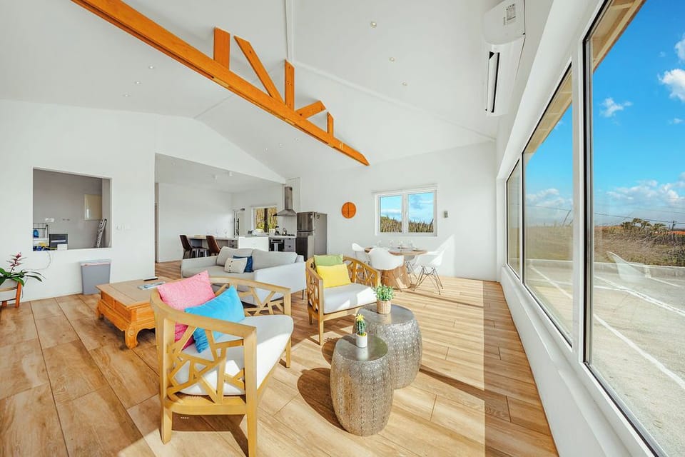 Hillside villa with panoramic island and ocean views, enjoy breathtaking sunsets and sparkling hotel-area lights at night