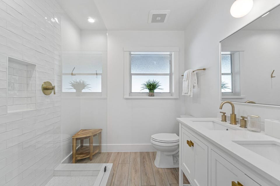 Guest bathroom with walk in shower