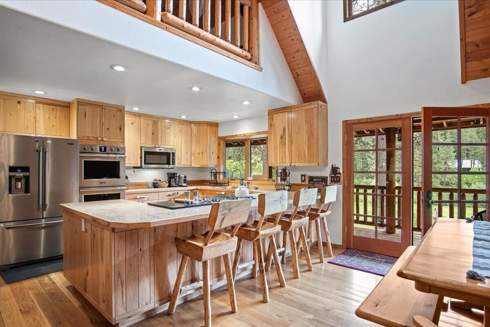 Kitchen with ample bar seating