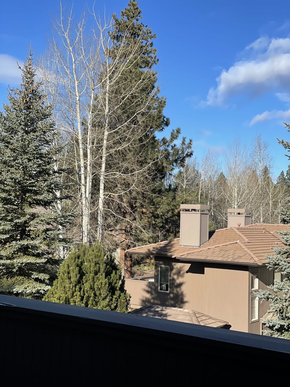 View off the upstairs balcony