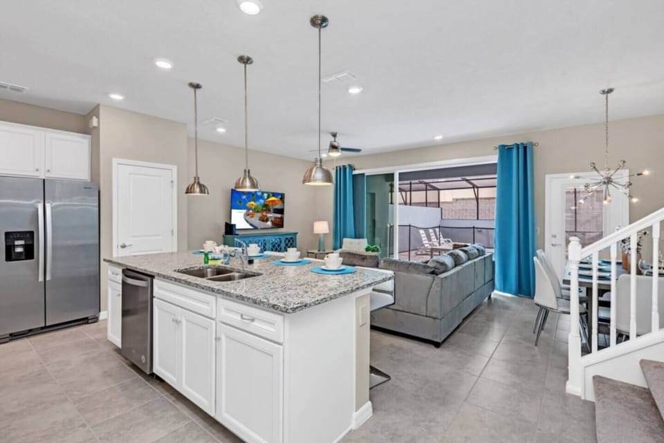 Living Room with Open Kitchen