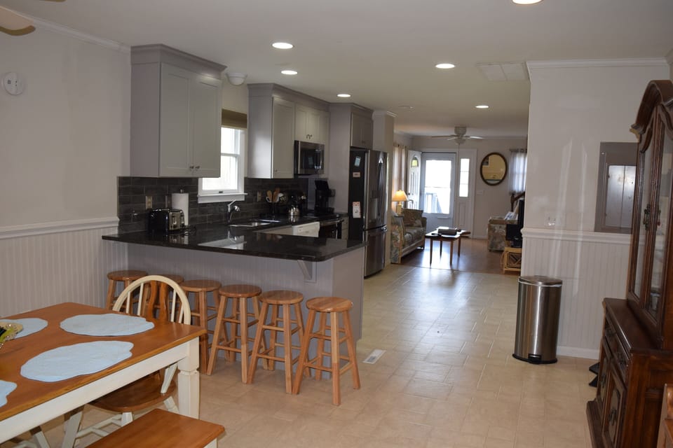 View to updated kitchen