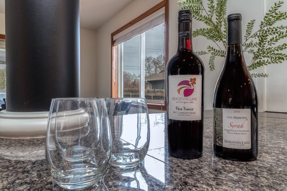 2 Complimentary Bottles of wine for your enjoyment 