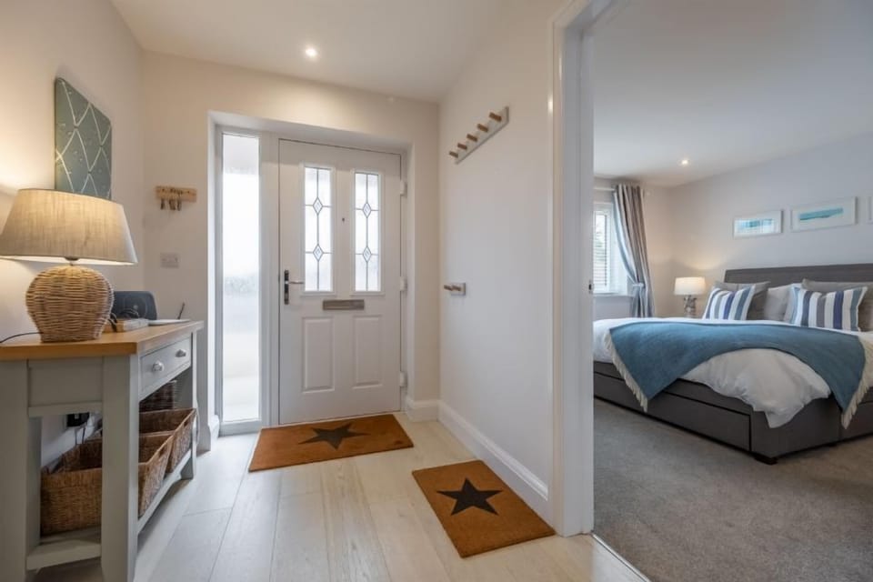 The master bedroom leads off the hallway