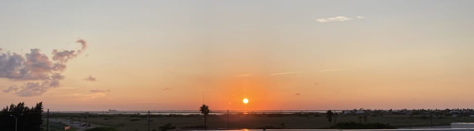 Sunset from rooftop terrace