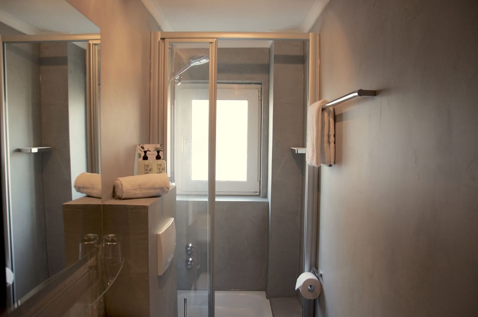 Single Room | Bathroom | Shower, hair dryer, towels