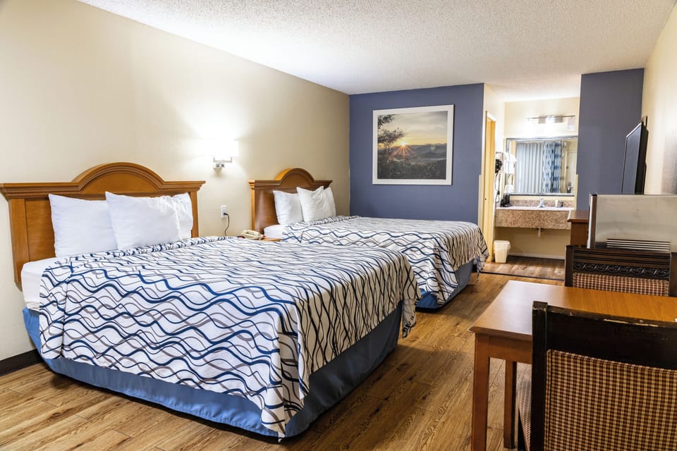 Standard Room, 2 Queen Beds | In-room safe, desk, iron/ironing board, free WiFi