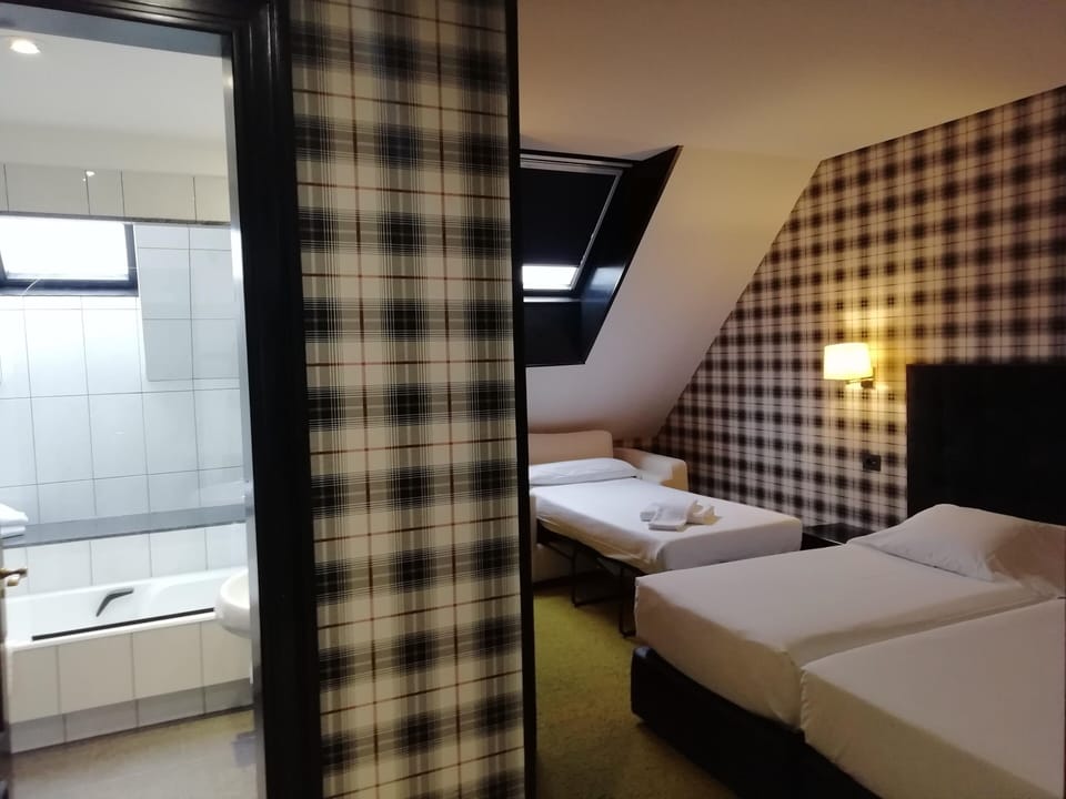 Habitación Doble 2 camas + Sofa cama individual | Down comforters, minibar, in-room safe, desk