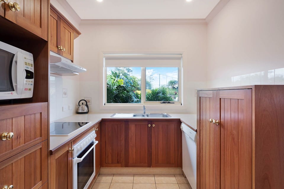 Fridge, microwave, electric kettle