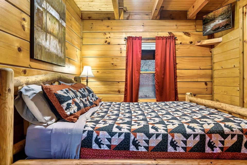 Main bedroom with Roku TV