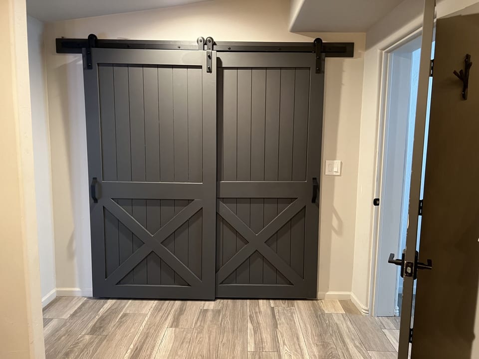Master closet barn doors