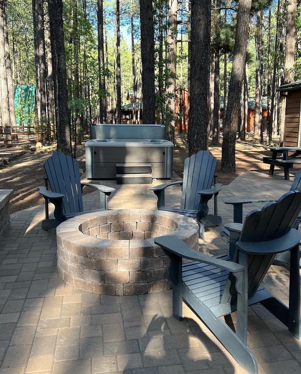 Gas Fire Pit and Hot Tub