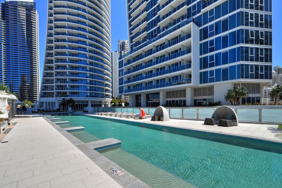 Outdoor heated lap pool