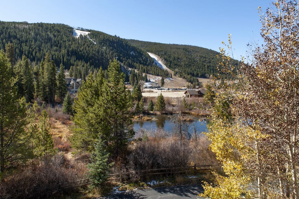 Slopeside views of Keystone Resort from the private balcony.