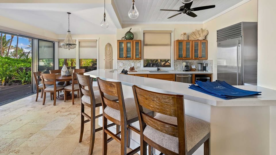 Anahola Beach Hale - Kitchen & Breakfast Bar - Parrish Kauai
