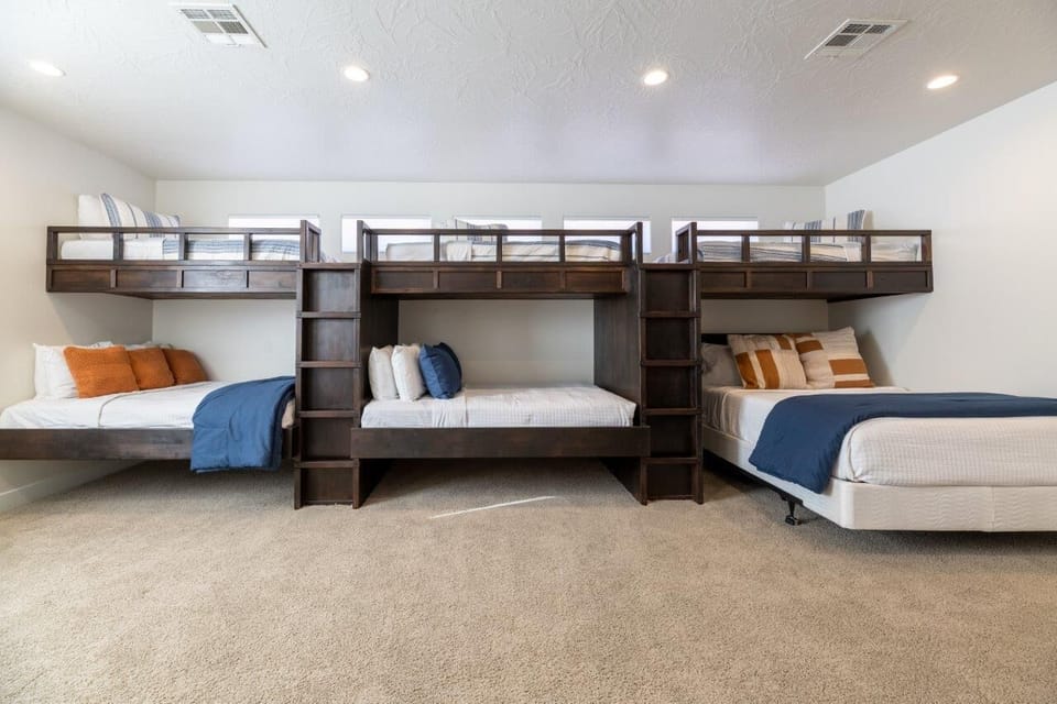 Bedroom 5, 2 twin over full bunk beds, 1 twin over queen bunk bed, sleeps up to 9