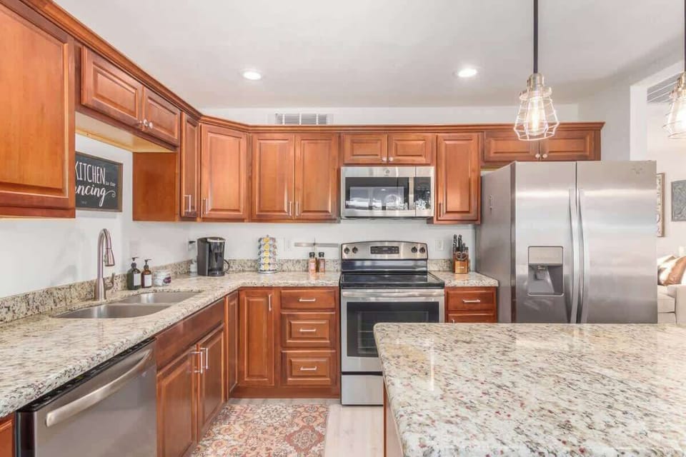 Fully stocked kitchen