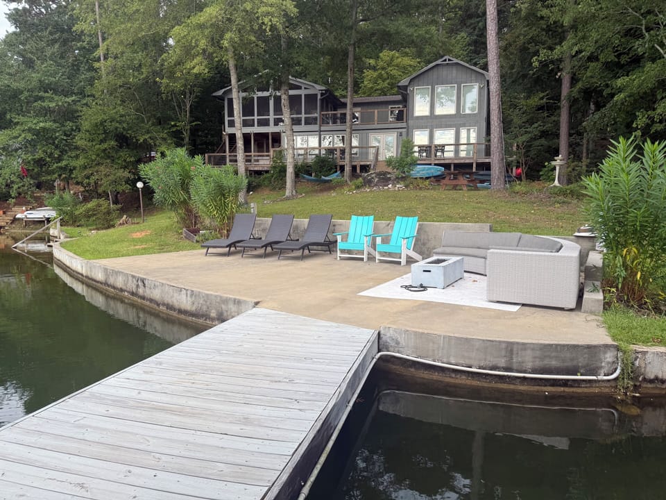 Lakeside of house