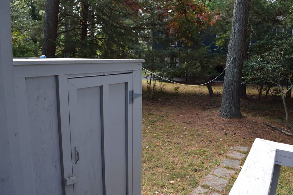 Outdoor Shower offers a place to rinse off sand after a day at the beach!