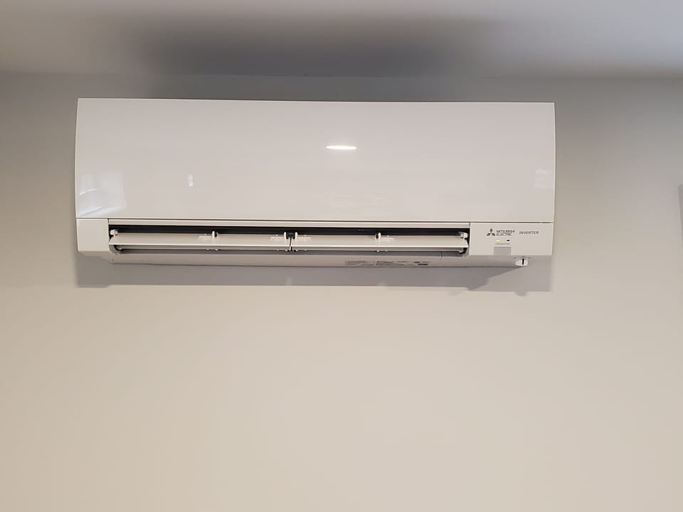 Hello Mini Split. In the summer it's an AC. In the winter it's a Heater!