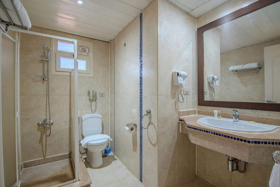 Family Suite | Bathroom | Shower, free toiletries, hair dryer, towels