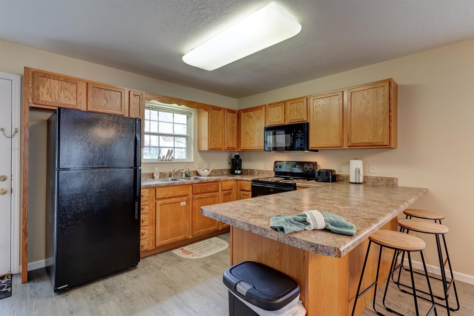 The Kitchen is fully stocked with all the essentials you need for your stay.