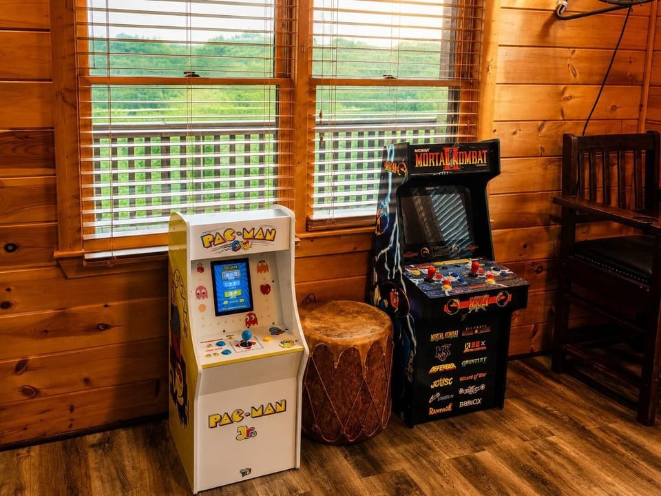 Line up the whole crew at the classic arcade games, no quarters required, in your private downstairs game room.
