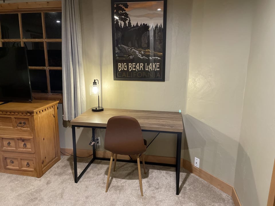 Work station in master suite. 