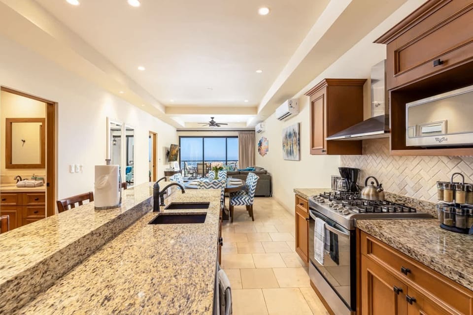 "Chic and modern kitchen space."