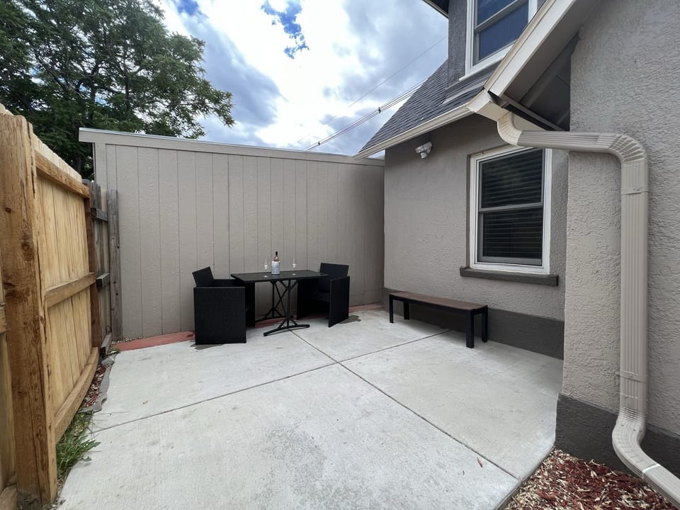 Private patio perfect to enjoy coffee or a glass of wine.