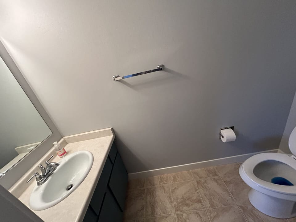 Half bath connected to single twin bedroom