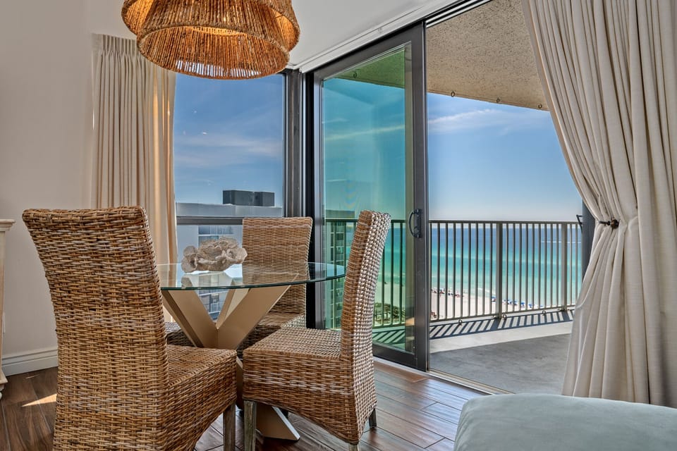 2nd Balcony off the 2nd Dining Area Table. Larger dining table seats 6!