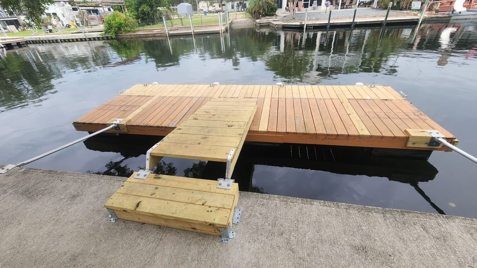 Enjoy the Newly expanded dock for more stability and better access
