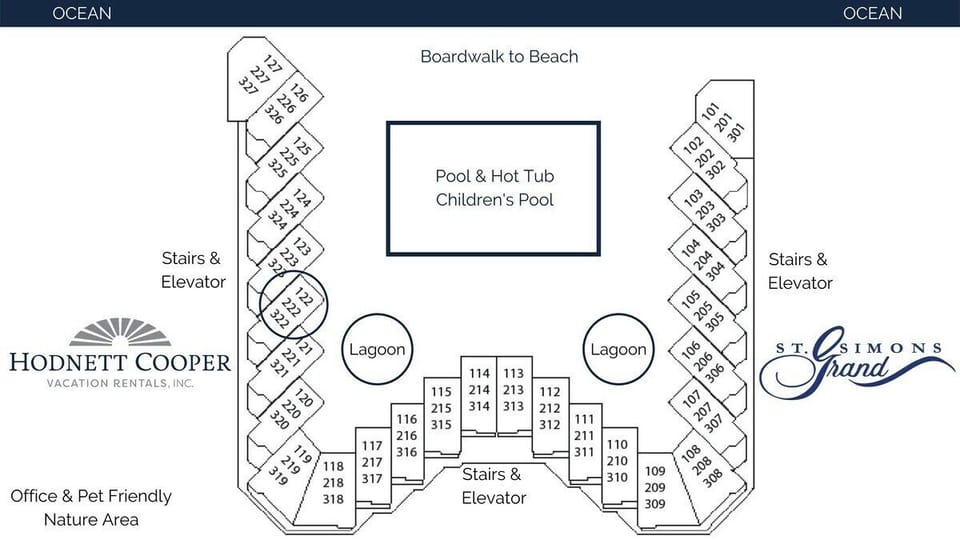 Saint Simons Grand #322 Building Map