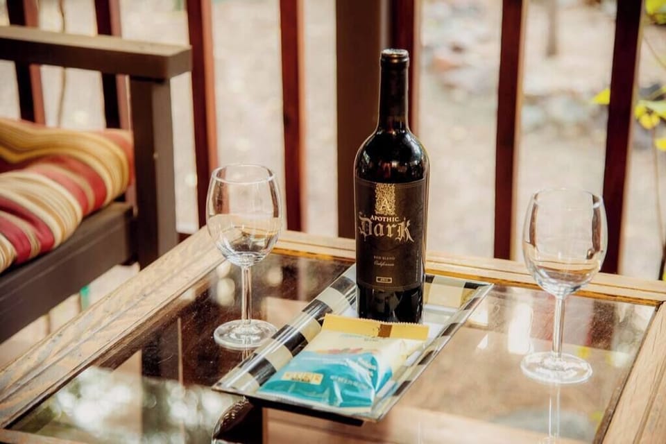 Enjoy your glass of wine on this beautiful deck 