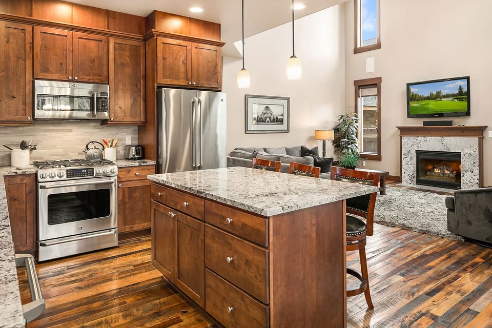 Latitude Adjustment: - Fantastic kitchen with a large center island.