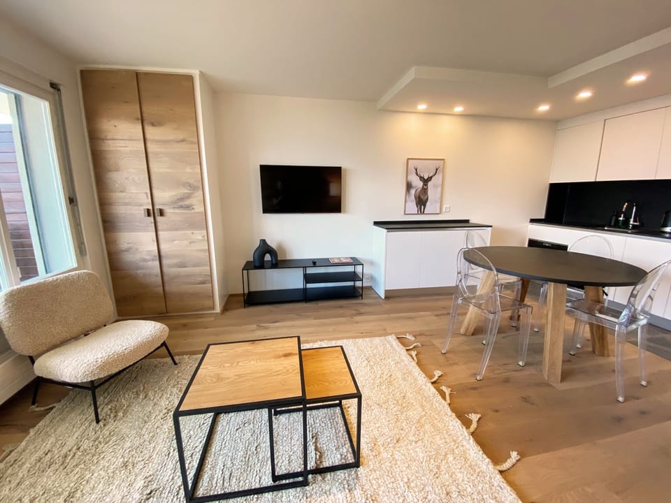 Deluxe Apartment | Living area | 30-inch flat-screen TV with cable channels, TV