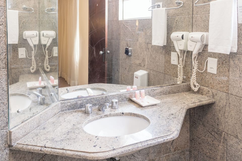 Free toiletries, hair dryer, towels