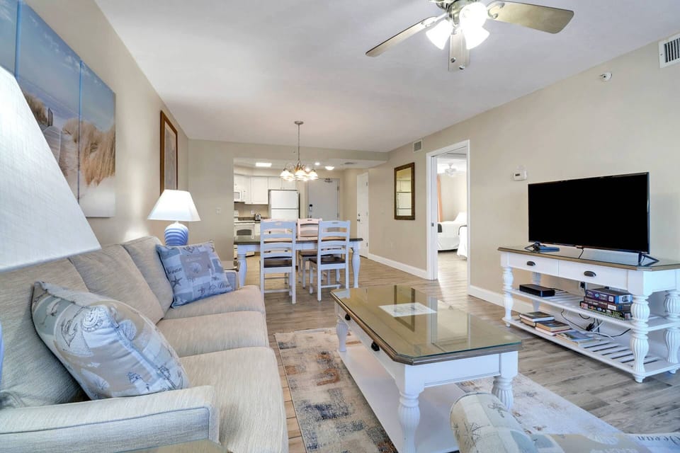 The main living space is wide open, creating a great space for familes and friends to gather together.