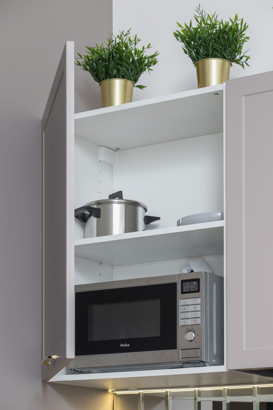 Fully equipped kitchenette with microwave.