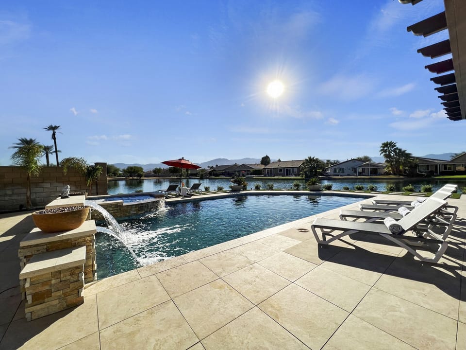Lounging pool (and lake) side will be your favorite activity here