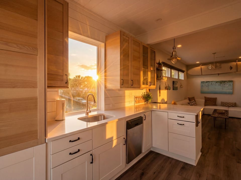 Kitchen at sunrise.