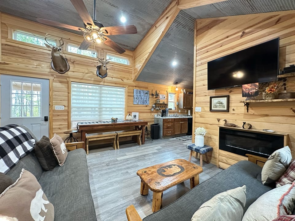 Cozy Living Area with Fireplace & Satellite TV