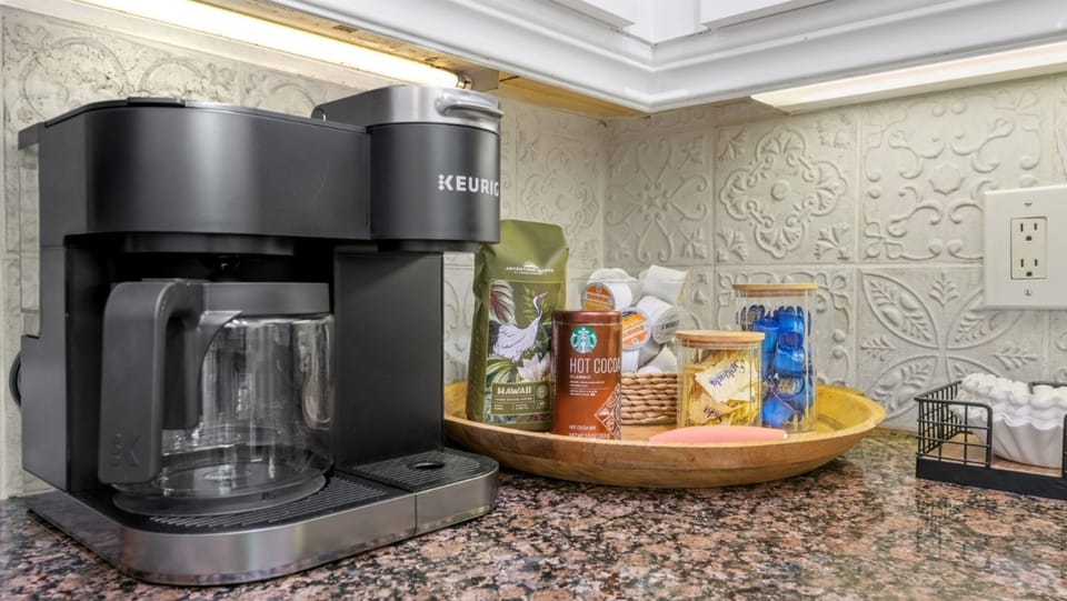Your morning coffee bar is stocked and ready before you are.