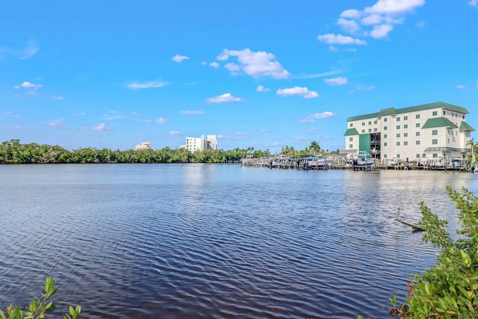 The back bay is a great place to get out on the kayaks or paddleboard.